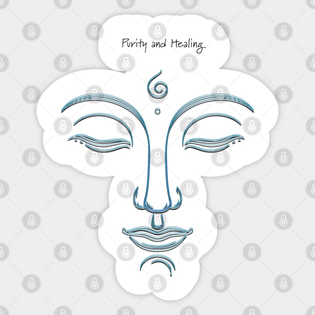 Purity Healing Buddha Babe Sticker by JTEESinc